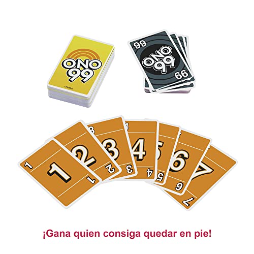 Mattel Games Juego de cartas ONO 99 para un grupo de 2 a 10 jugadores, a partir de 7 años