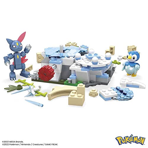 MEGA Construx Pokemon Piplup y Sneasel se relajan, 171 bloques y juego de construcción con movimiento, juguete +7 años (Mattel HKT20)