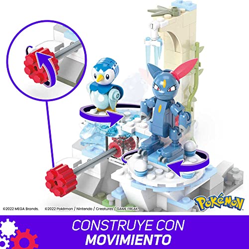 MEGA Construx Pokemon Piplup y Sneasel se relajan, 171 bloques y juego de construcción con movimiento, juguete +7 años (Mattel HKT20)