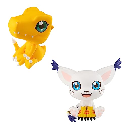 Megahouse Digimon Adventure Look Up Agumon & Tailmon - Juego de figuras de vinilo con cojines