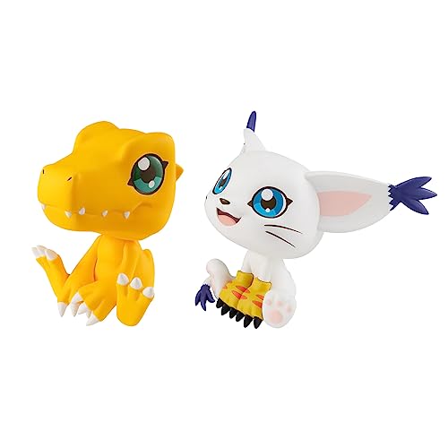 Megahouse Digimon Adventure Look Up Agumon & Tailmon - Juego de figuras de vinilo con cojines