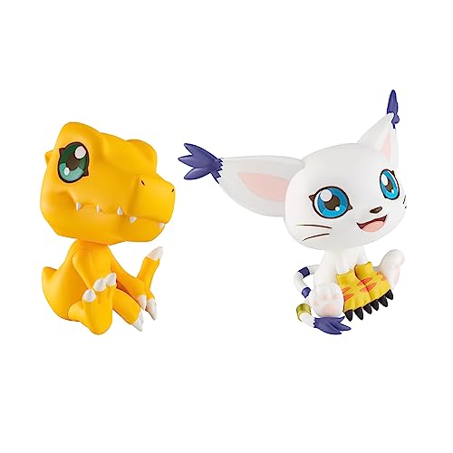 Megahouse Digimon Adventure Look Up Agumon & Tailmon - Juego de figuras de vinilo con cojines