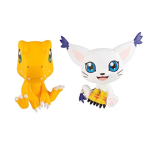 Megahouse Digimon Adventure Look Up Agumon & Tailmon - Juego de figuras de vinilo con cojines