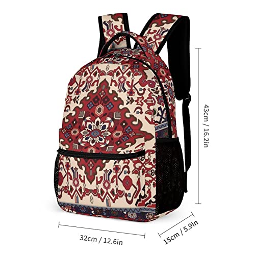 Melbrakin Mochila tribal persa para niños, adolescentes, mujeres, hombres, bolsa de viaje para estudiantes, mochila para niños, mochila informal ligera