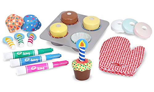 Melissa & Doug - Juego de Cupcakes para Hornear y Decorar (14019)