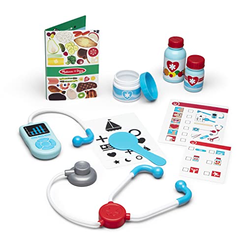 Melissa & Doug Kit Maletin de doctor, Juego de rol, Juego creativo de imitación, Jugar al médico, 25 elementos, Regalo para niños o niñas de 3 4 5 6 años