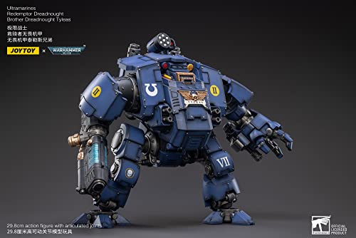 MERCHANDISING LICENCE Dark Source Trading Joytoy - Martillo de Guerra 40,000 - Ultramarines Redemptor Dreadnought Brother Tyleas 1/18 Figura