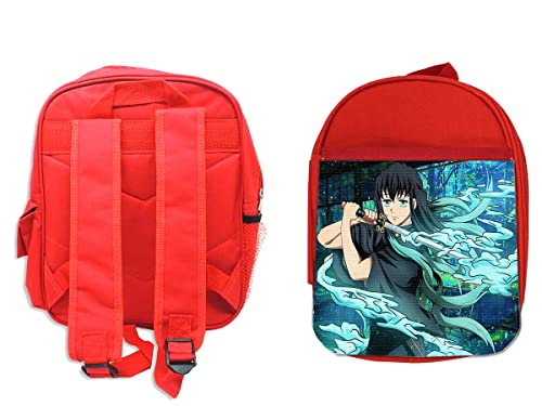 MERCHANDMANIA MOCHILA ROJA Kimetsu no yaiba moichiro tokito pilar niebla backpack rucksak