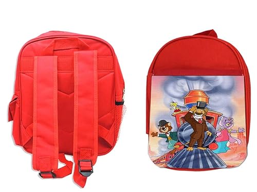 MERCHANDMANIA PACK MOCHILA ROJA Y ESTUCHE Serie Willy fog vuelta al mundo en 80 dias school material