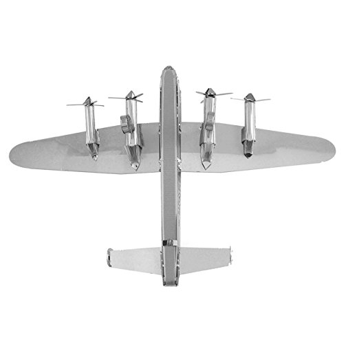 Metal Earth Puzzle 3D Avión Bombardero Avro Lancaster. Rompecabezas De Metal De Aviación. Maquetas Para Construir Para Adultos Nivel Moderado De 13.2 X 8.8 X 2.6 Cm