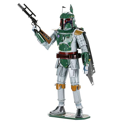 Metal Earth Puzzle 3D Boba Fett. Rompecabezas De Metal De Star Wars. Maquetas Para Construir Para Adultos Nivel Desafiante De 10.41 X 8.13 X 18.29 Cm