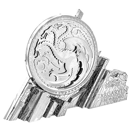 Metal Earth Puzzle 3D Targaryen Sigil. Rompecabezas De Metal De Juego De Tronos. Maquetas Para Construir Para Adultos Nivel Moderado De 12.07 X 2.54 X 8.89 Cm