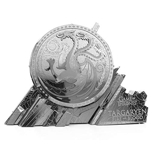 Metal Earth Puzzle 3D Targaryen Sigil. Rompecabezas De Metal De Juego De Tronos. Maquetas Para Construir Para Adultos Nivel Moderado De 12.07 X 2.54 X 8.89 Cm