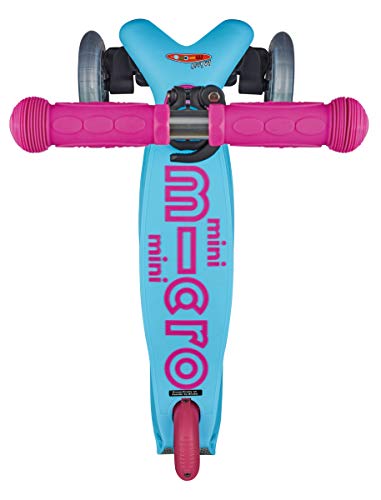 Micro® Mini Deluxe, Original Design, Patinete 3 Ruedas, 2-5 Años, Peso 1,95kg, Carga Máx: 50kg, Altura 48-68cm, Rodamientos ABEC 9, Plataforma Antideslizante. (Turquesa, Talla Única)