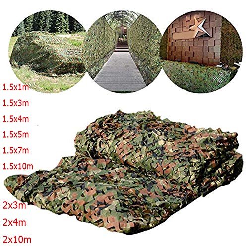 MIELEU Tienda de campaña Formación 1.5x3m Caza Camuflaje Militar Nets Ejército Camo Bosque Cubiertas de compensación de Coches Tienda de Sombra Refugio Camping Sol (Color : F)