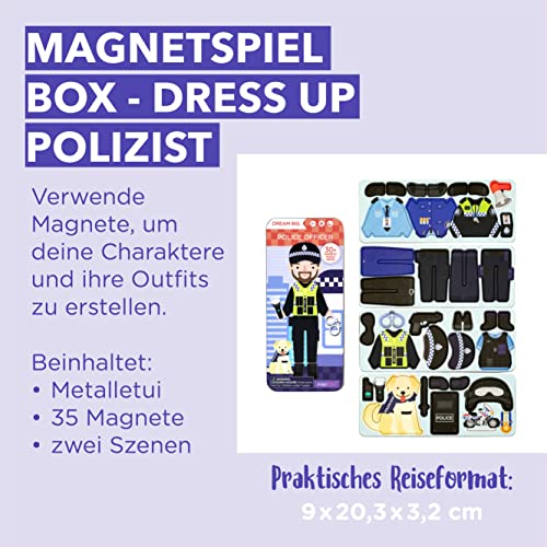 mierEdu – Caja de juego magnético Dress Up – Policía para vestirse I Promueve la motricidad + la imaginación I Ideal para el hogar y como juego de viaje para niños I Juguete magnético para niños I