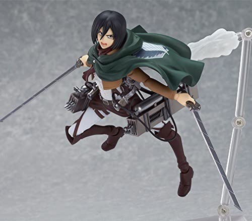 Mikasa Ackerman acción Figura Modelo, Gigante de Ataque Figura, Anime Figura de PVC de Cara Intercambiable, Juguetes Hechos a Mano, Escultura Coleccionable para decoración de Escritorio