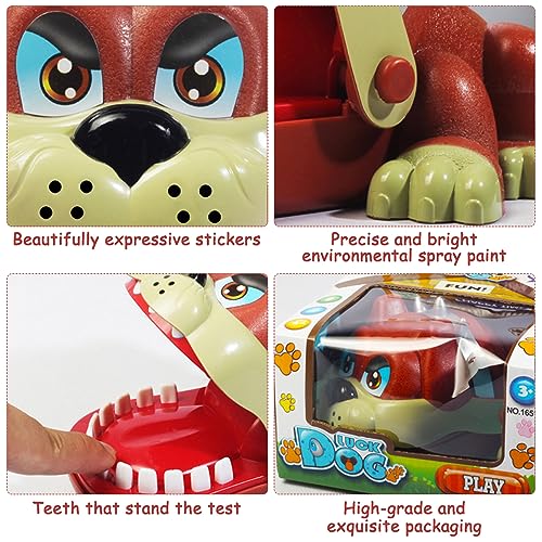 Mineup Shar Pei Perro Dentista Mordida Dedo Juguete Divertido, Cocodrilo Dentista Juego para niños, Juego de Dientes de Cocodrilo, Cocodrilo Juguete De Entretenimiento Familiar Juguete Interactivo