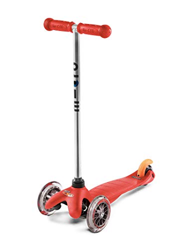 Mini-Micro®, el Original, Patinete 3 Ruedas, 2-5 Años, Super-Ligero 1,90kg, Carga Máx 50kg, Altura 68cm, Manillar Desmontable con un Click (Rojo, Talla Única)