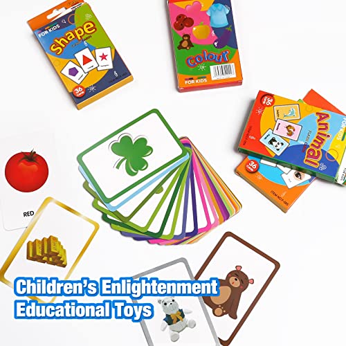 Mis primeras Palabras, 180 Tarjetas Montessori Educativas Ingles, Flashcards Tarjetas Cognitivas Bebe, Tarjetas Didácticas Juguetes Bebes - Animales, Frutas, Formas, Colores, Parte del Cuerpo