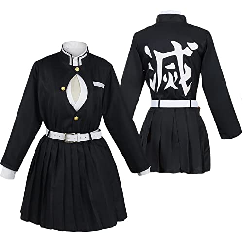 Mitsuri Kanroji Disfraz Niños Cosplay Costume Mitsuri Kanroji Kimono con Peluca Mitsuri Disfraces Uniforme para Halloween Carnaval Navidad Fiesta