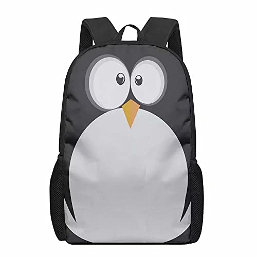 Mochila de animales al aire libre Senderismo Bolsas multiusos Mochila casual básica, Pingüino de dibujos animados., M