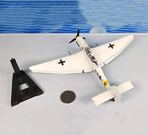 Modelo de fundición a presión de plástico de combate militar, modelo de bombardero de buceo Stuka JU87D-3 alemán de la Segunda Guerra Mundial a escala 1/72, juguetes y decoraciones para adultos, 8.3