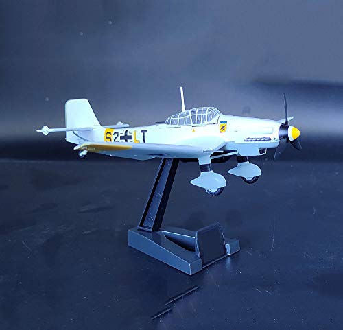 Modelo de fundición a presión de plástico de combate militar, modelo de bombardero de buceo Stuka JU87D-3 alemán de la Segunda Guerra Mundial a escala 1/72, juguetes y decoraciones para adultos, 8.3