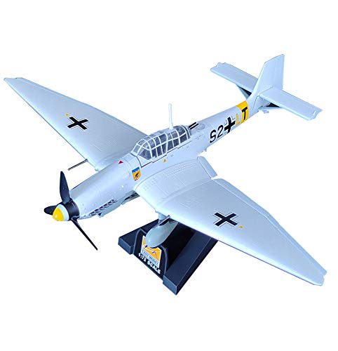 Modelo de fundición a presión de plástico de combate militar, modelo de bombardero de buceo Stuka JU87D-3 alemán de la Segunda Guerra Mundial a escala 1/72, juguetes y decoraciones para adultos, 8.3