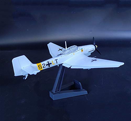 Modelo de fundición a presión de plástico de combate militar, modelo de bombardero de buceo Stuka JU87D-3 alemán de la Segunda Guerra Mundial a escala 1/72, juguetes y decoraciones para adultos, 8.3