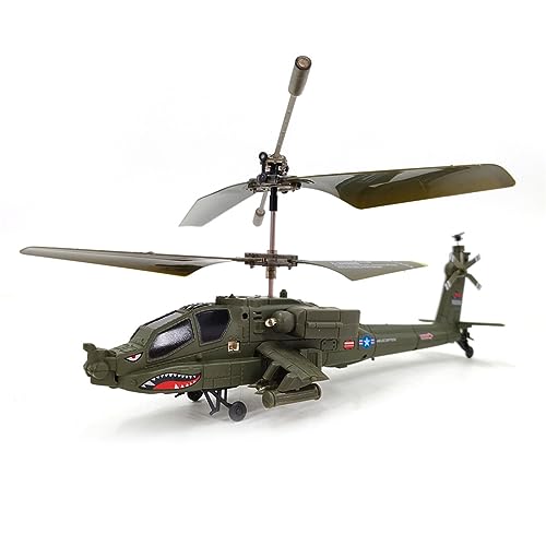 Modelo de helicóptero RC con luces de navegación nocturna brillantes, S109H Apache 2.4G 3CH Modelo de avión estabilizado giroscopio de doble apoyo, modelo de helicóptero de control remoto para