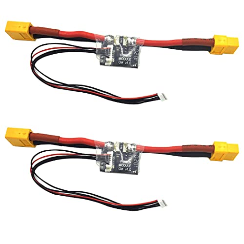 Módulo de corriente QWinOut módulo de corriente hembra macho enchufe con 5.3V CC BEC para controlador de vuelo APM 2.8 PIXHAWK APM2.6 2.5 2.52 RC DIY Drone Accesorios (2 piezas)