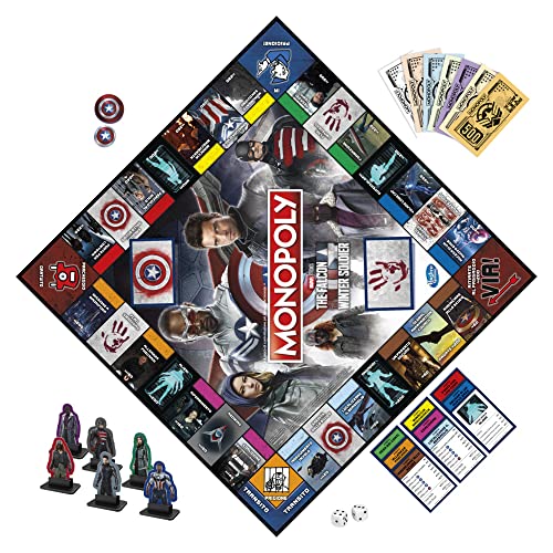 Monopoly: Edición Inspirada en la Serie de TV The Falcon and The Winter Soldier de Marvel Studios