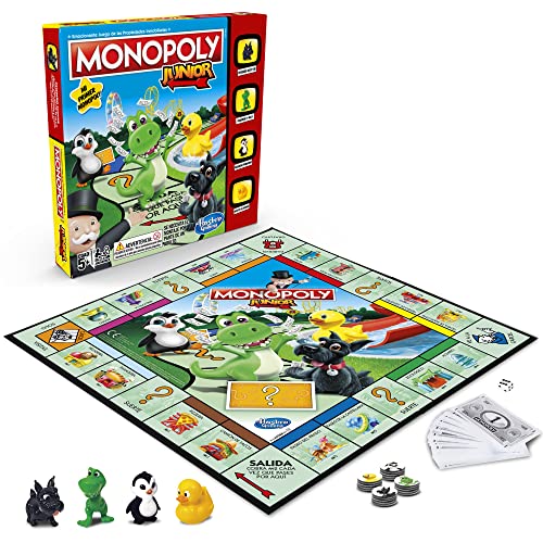 Monopoly - Junior (Versión Española) (Hasbro A6984793) & Juego Pictureka! - Juego de Dibujos - Juego de Mesa Infantil - Divertido Juego Familiar - Juegos de Mesa para Mayores de 6 años