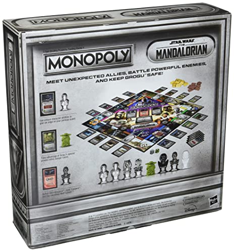 Monopoly: Star Wars The Mandalorian Edition Board Game, Inspired by The Mandalorian Season 2, Protect Grogu from Imperial Enemies