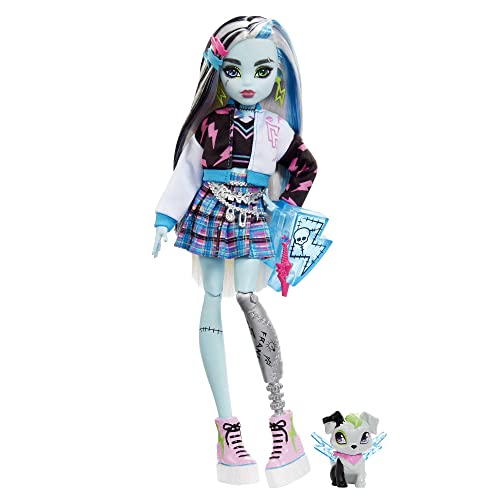 Monster High Draculaura Muñeca articulada con Mascota y Accesorios de Moda, Juguete +4 años (Mattel HHK51) & Frankie Stein Muñeca con Accesorios 4 años