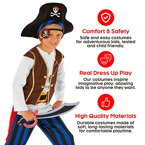 Morph Disfraz Pirata Niño Azul, Pirata Disfraz Niño, Traje Pirata Niño, Disfraz Capitan Pirata Niño, Disfraces Pirata Niño, Accesorios Disfraz Pirata Niño, Disfraz Halloween Niño Pirata Talla T2