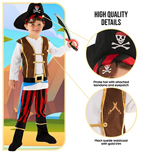 Morph Disfraz Pirata Niño, Disfraces Pirata Niño, Pirata Disfraz Niño, Traje Pirata Niño, Disfraz Capitan Pirata Niño, Disfraz Pirata Halloween Niño, Disfraz Halloween Niño Talla M