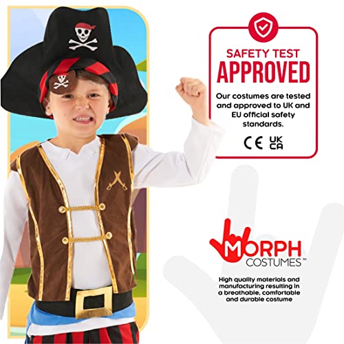 Morph Disfraz Pirata Niño, Disfraces Pirata Niño, Pirata Disfraz Niño, Traje Pirata Niño, Disfraz Capitan Pirata Niño, Disfraz Pirata Halloween Niño, Disfraz Halloween Niño Talla M