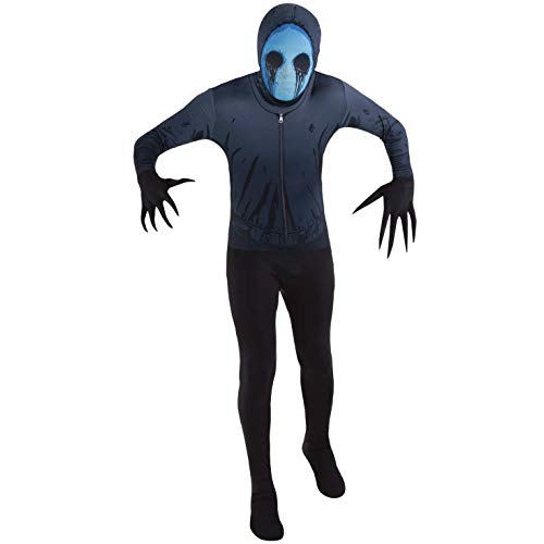 Morphsuits Disfraz Mostruo Niño Leyenda Urbana Jack Sin Ojos, Disfraz Halloween Niño Terror Slenderman en Talla M