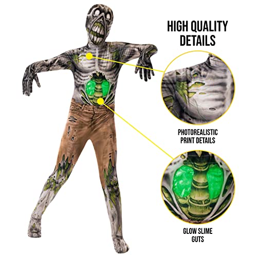 Morphsuits Disfraz Zombie Niño, Disfraz Radiactivo, Disfraz Zombi Niños,Disfraz Miedo Niño, Disfraces De Zombie Niño, Disfraz Zombi Niño, Traje Zombie Niño, Disfraz Halloween Niño Zombie Talla L