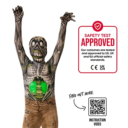 Morphsuits Disfraz Zombie Niño, Disfraz Radiactivo, Disfraz Zombi Niños,Disfraz Miedo Niño, Disfraces De Zombie Niño, Disfraz Zombi Niño, Traje Zombie Niño, Disfraz Halloween Niño Zombie Talla L