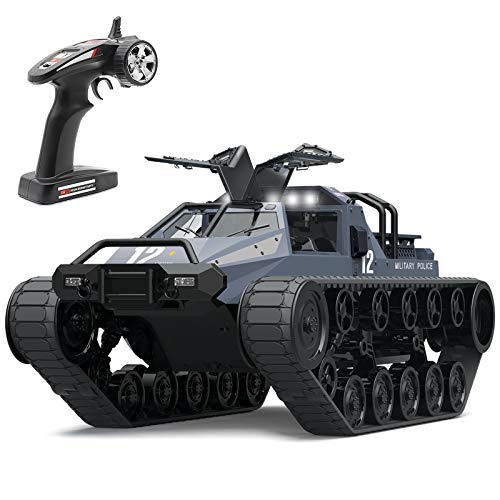 Mostop Control Remoto Crawler Tanque de Alta Velocidad Off-Road 4WD RC Coche 2.4 Ghz RC Camión Ejército 1/12 Drift Tanque RC Tanque para Niños Adultos