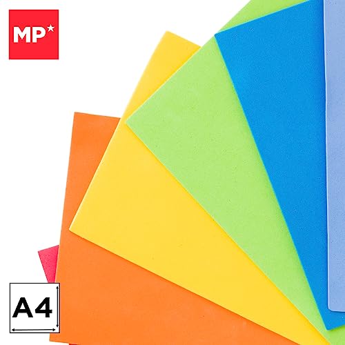 MP- Set 25 Láminas Goma Eva, Tamaño A4, 2mm de Grosor, Colores Surtidos, Ideal para Actividades y Manualidades de Niños, Decoración, Uso Escolar