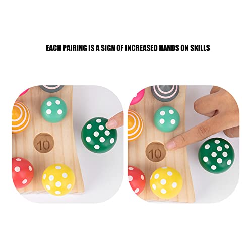 Mrisata Juguetes coloridos de madera para recoger hongos de madera, juego educativo de hongos, 12 piezas de madera colorida, juguetes de recogida de hongos de madera, simulación, conteo, tilo