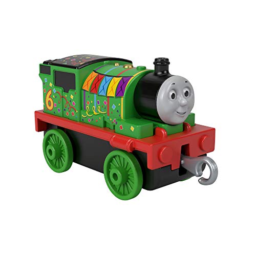 Multipack - Juego de tren de juguetes para niños de 3 años - Thomas and Friends con 10 locomotoras de metal - Tren de juguete niños de 8 a 14 cm - Celebrate with Thomas GRG41, multicolor