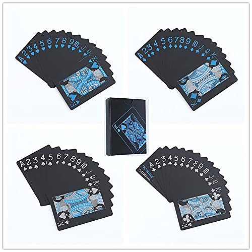 Naipes de Póquer,54 Naipes de Póquer Lavables Calidad Baraja Póker Impermeables Poker Magia Set Profesional de Cartas Poker Uno Juego para Juegos de Fiesta en Casa