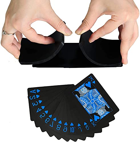 Naipes de Póquer,54 Naipes de Póquer Lavables Calidad Baraja Póker Impermeables Poker Magia Set Profesional de Cartas Poker Uno Juego para Juegos de Fiesta en Casa