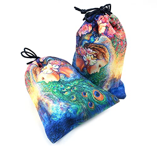 Namvo Tarot Bolsa de Almacenamiento Runas celtas Tarot Tarjetas Bolsa de Almacenamiento Bolsa con cordón 13x18CM, Terciopelo Grueso Bolsas