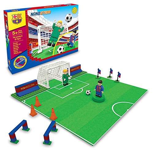 Nanostars National Soccer Club F.C. Barcelona Hucha cerámica m caquita (288410), Multicolor, 2 Figuras, 79 Piezas (Kick Off Games 1)